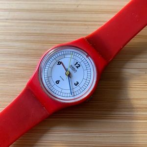 Swatch Watch - LR103 - RED 12-3-6-9